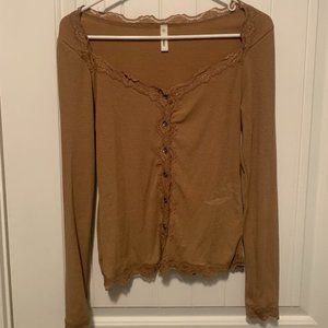 Wishlist Lace Detail Long Sleeve